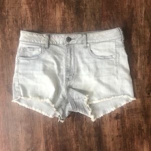 AE Grey washed jean shorts